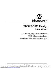 PIC18F47J53T-I/ML datasheet pdf Microchip
