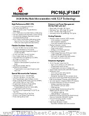 PIC16F1847-E/MV datasheet pdf Microchip