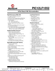 PIC12LF1552-I/MS datasheet pdf Microchip