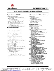 PIC16F753T-I/SLVAO datasheet pdf Microchip