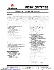 PIC16F1778T-I/MX datasheet pdf Microchip