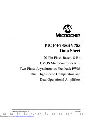PIC16F785T-I/SS datasheet pdf Microchip