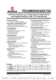 PIC32MX564F128H-I/PT datasheet pdf Microchip