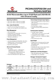 PIC24HJ16GP304T-I/PT datasheet pdf Microchip