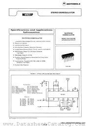 MC1310P datasheet pdf Motorola