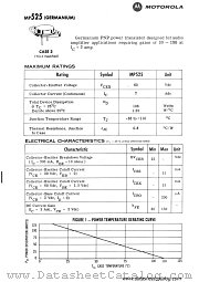 MP525 datasheet pdf Motorola