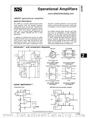 LM307D datasheet pdf National Semiconductor