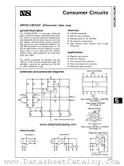 LM733D datasheet pdf National Semiconductor