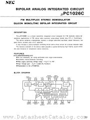 uPC1026C datasheet pdf NEC