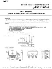 uPC1163H datasheet pdf NEC