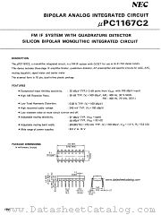 uPC1167C2 datasheet pdf NEC