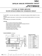 uPC1185H2 datasheet pdf NEC