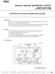 uPC1217G datasheet pdf NEC