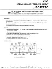 uPC1221C datasheet pdf NEC