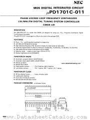 uPD1701C-011 datasheet pdf NEC