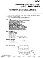 uPD1701C-013 datasheet pdf NEC