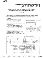 uPD1703C-017 datasheet pdf NEC