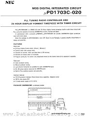 uPD1703C-020 datasheet pdf NEC