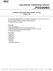 uPD2006G datasheet pdf NEC