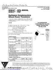 BDW42 datasheet pdf New Jersey Semiconductor