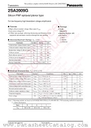 2SA2009G datasheet pdf Panasonic