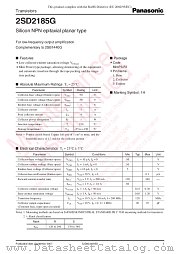 2SD2185G datasheet pdf Panasonic
