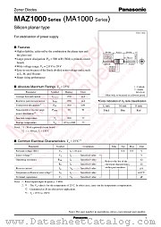 MAZ1160 datasheet pdf Panasonic