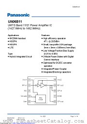 UN06B11 datasheet pdf Panasonic