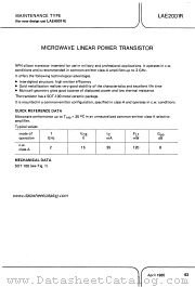 LAE2001R datasheet pdf Philips