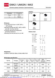 UMX2NTR datasheet pdf ROHM