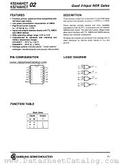 KS74AHCT02 datasheet pdf Samsung Electronic