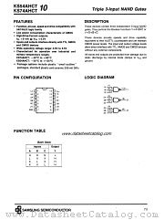 KS74AHCT10 datasheet pdf Samsung Electronic