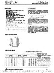 KS74AHCT194 datasheet pdf Samsung Electronic