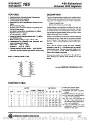 KS74AHCT195 datasheet pdf Samsung Electronic