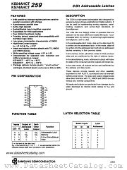 KS74AHCT259 datasheet pdf Samsung Electronic