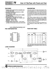 KS74AHCT76 datasheet pdf Samsung Electronic