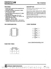 KS74HCTLS04 datasheet pdf Samsung Electronic