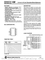 KS74HCTLS138 datasheet pdf Samsung Electronic