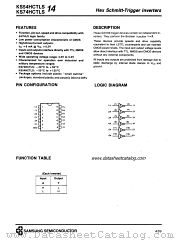 KS74HCTLS14 datasheet pdf Samsung Electronic