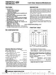 KS74HCTLS151 datasheet pdf Samsung Electronic