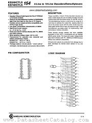 KS74HCTLS154 datasheet pdf Samsung Electronic