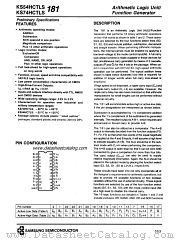 KS74HCTLS181 datasheet pdf Samsung Electronic