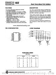 KS74HCTLS183 datasheet pdf Samsung Electronic