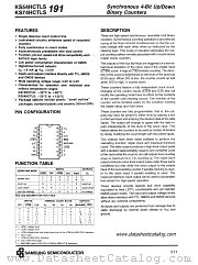 KS74HCTLS191 datasheet pdf Samsung Electronic