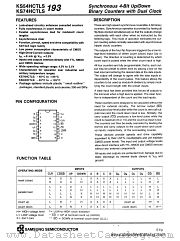 KS74HCTLS193 datasheet pdf Samsung Electronic