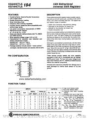 KS74HCTLS194 datasheet pdf Samsung Electronic