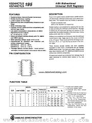 KS74HCTLS195 datasheet pdf Samsung Electronic