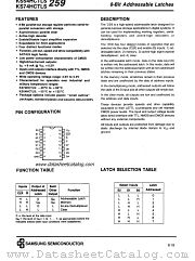 KS74HCTLS259 datasheet pdf Samsung Electronic