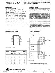 KS74HCTLS353 datasheet pdf Samsung Electronic