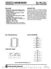 KS74HCTLS4049 datasheet pdf Samsung Electronic